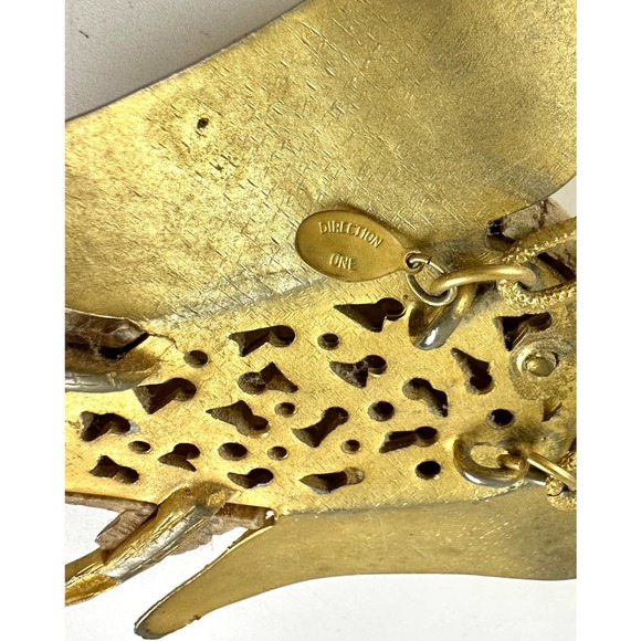 Vintage 1970's Luca Razza Elephant Necklace Oversized Statement Estate Piece - Picture 5 of 11